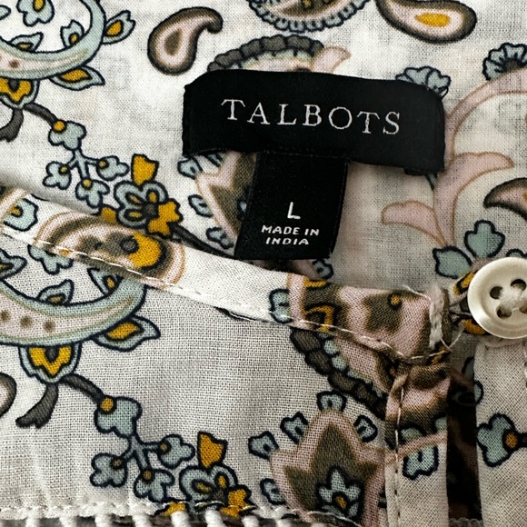 🌼Talbots COTTON POPOVER - ROCKING PAISLEY - Picture 3 of 4